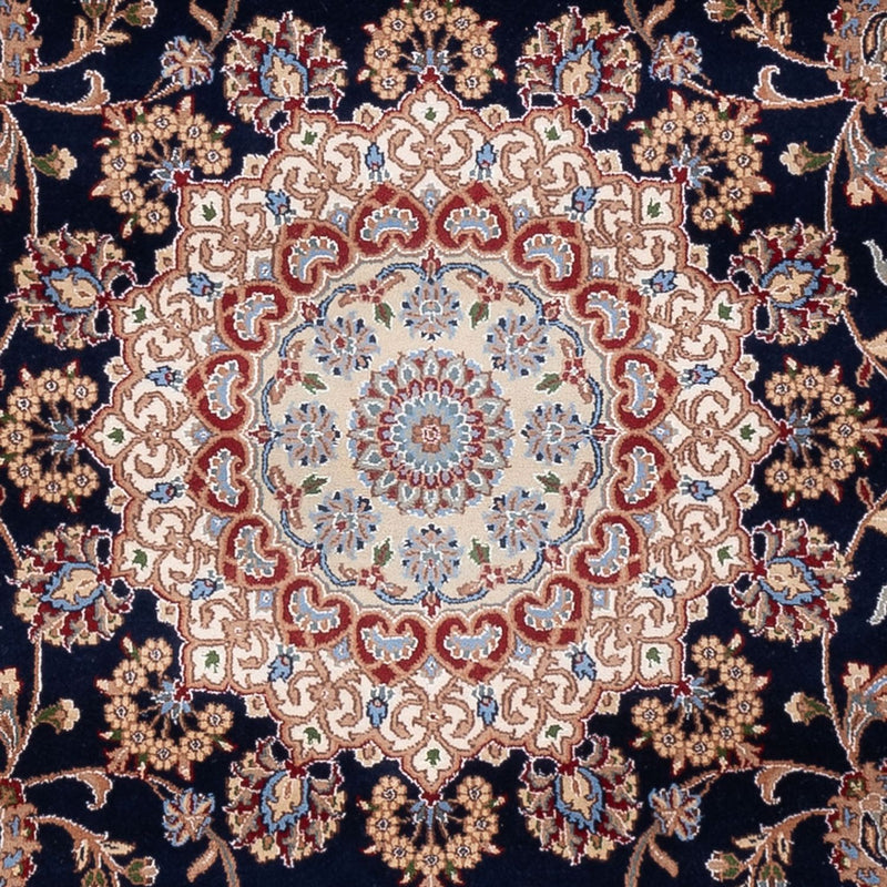 Indo Nain Teppich 251x309cm - Orientteppich - dunkelblau