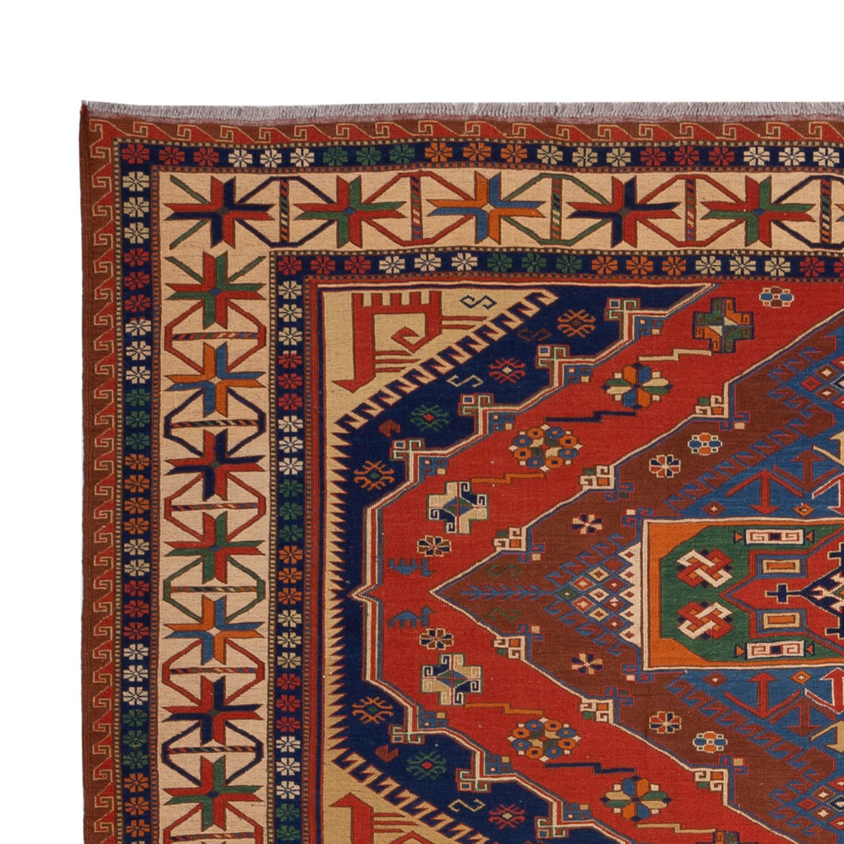 Kelim Afghan Teppich 204x294cm - rot