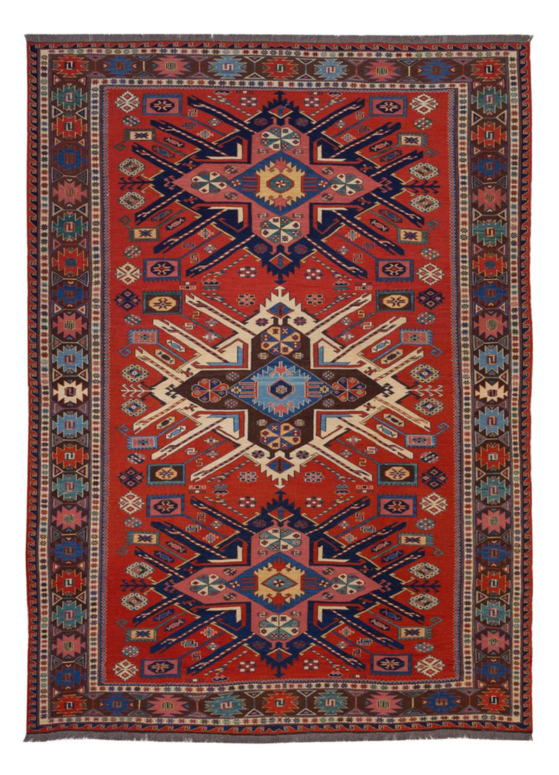 Kelim Afghan Teppich 218x292cm - rot