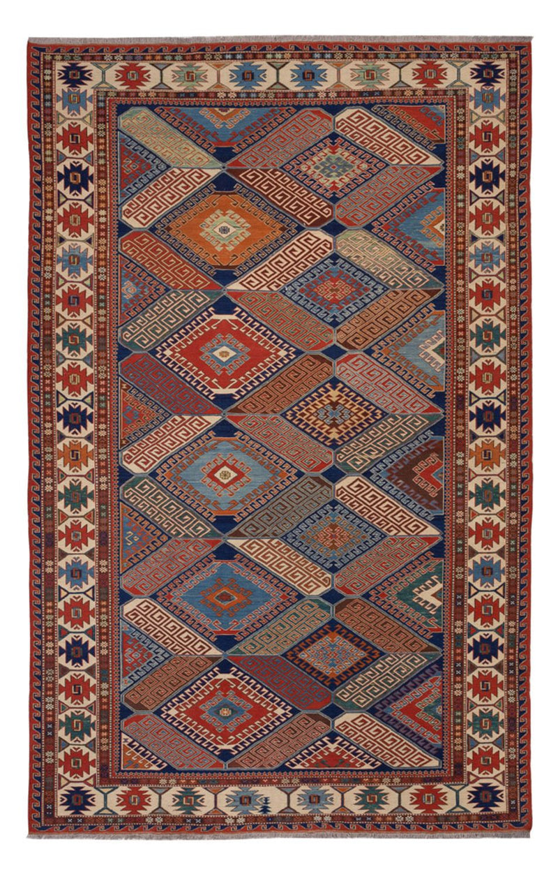 Kelim Afghan Teppich 189x291cm - mehrfarbig