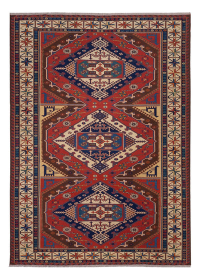 Kelim Afghan Teppich 204x282cm - rot
