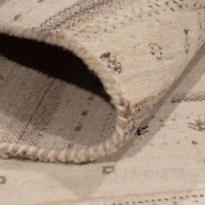 Indo Loribaft Teppich 108x153cm - Wollteppich - beige