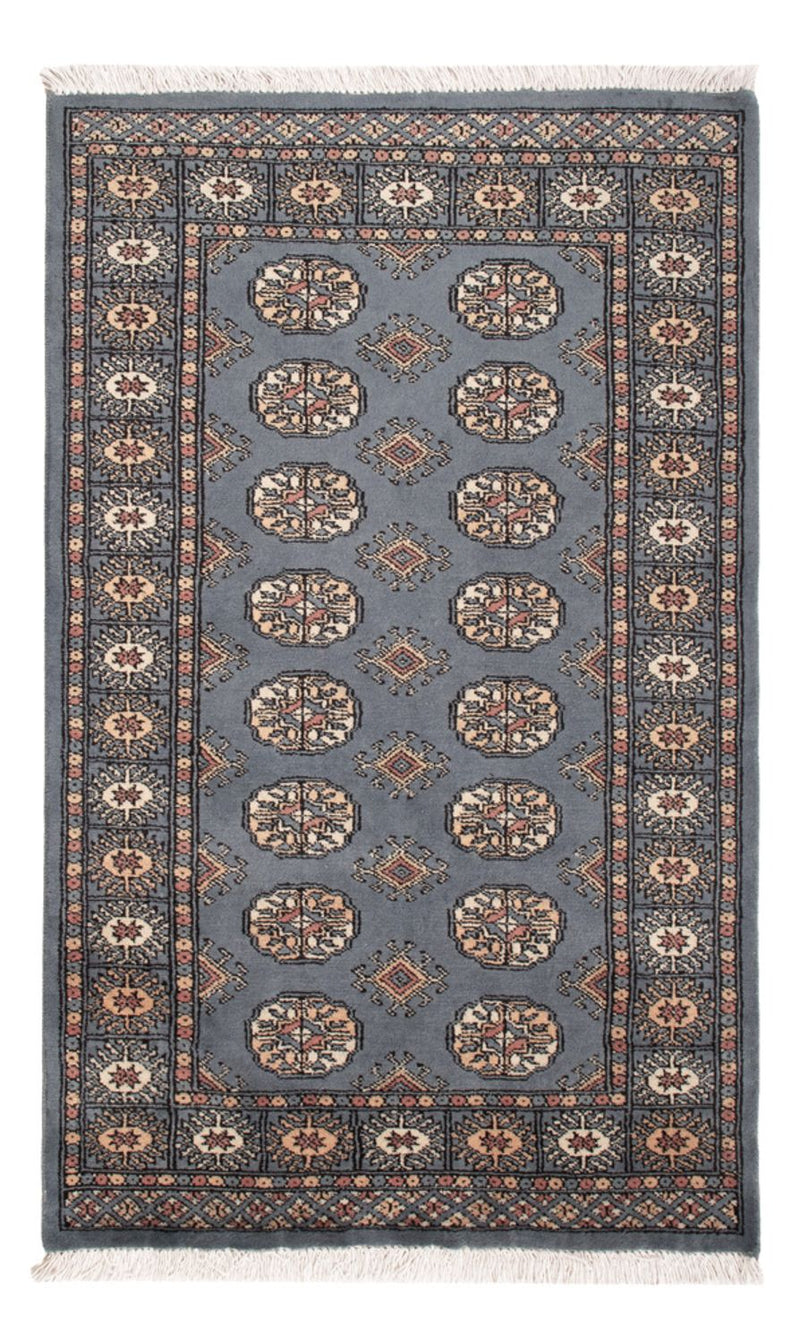 Pakistan Teppich 93x152cm - Orientteppich - hellblau
