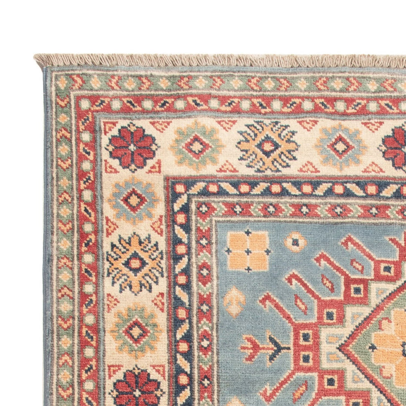 Kazak Teppich 98x147cm - Orientteppich - hellblau