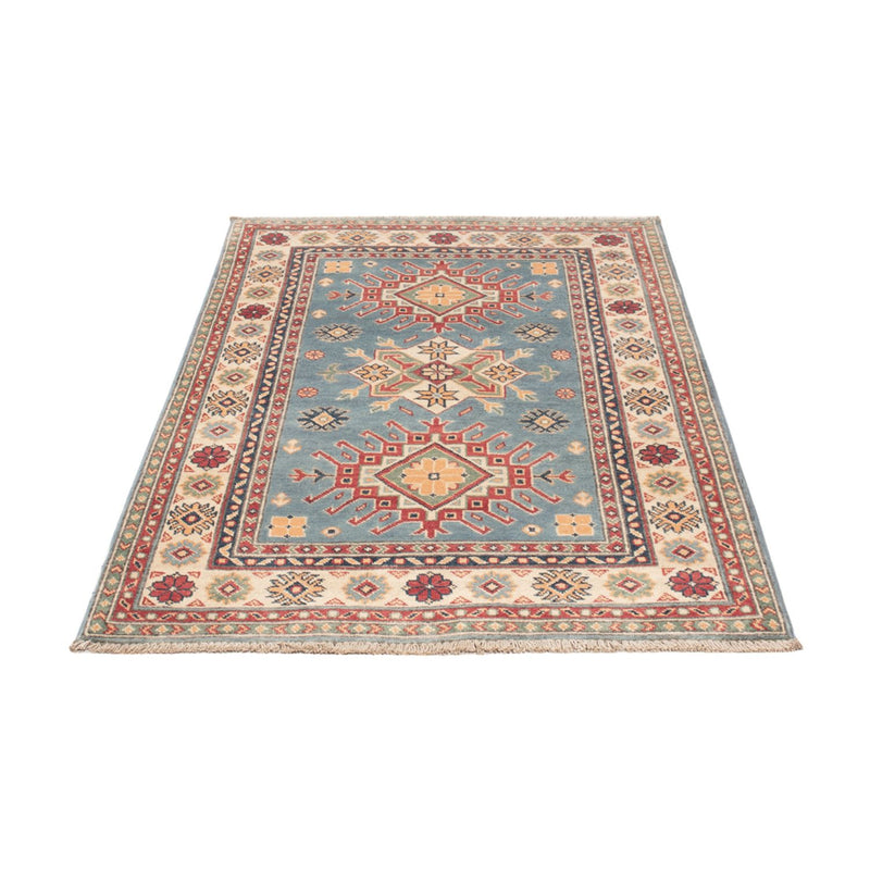 Kazak Teppich 98x147cm - Orientteppich - hellblau