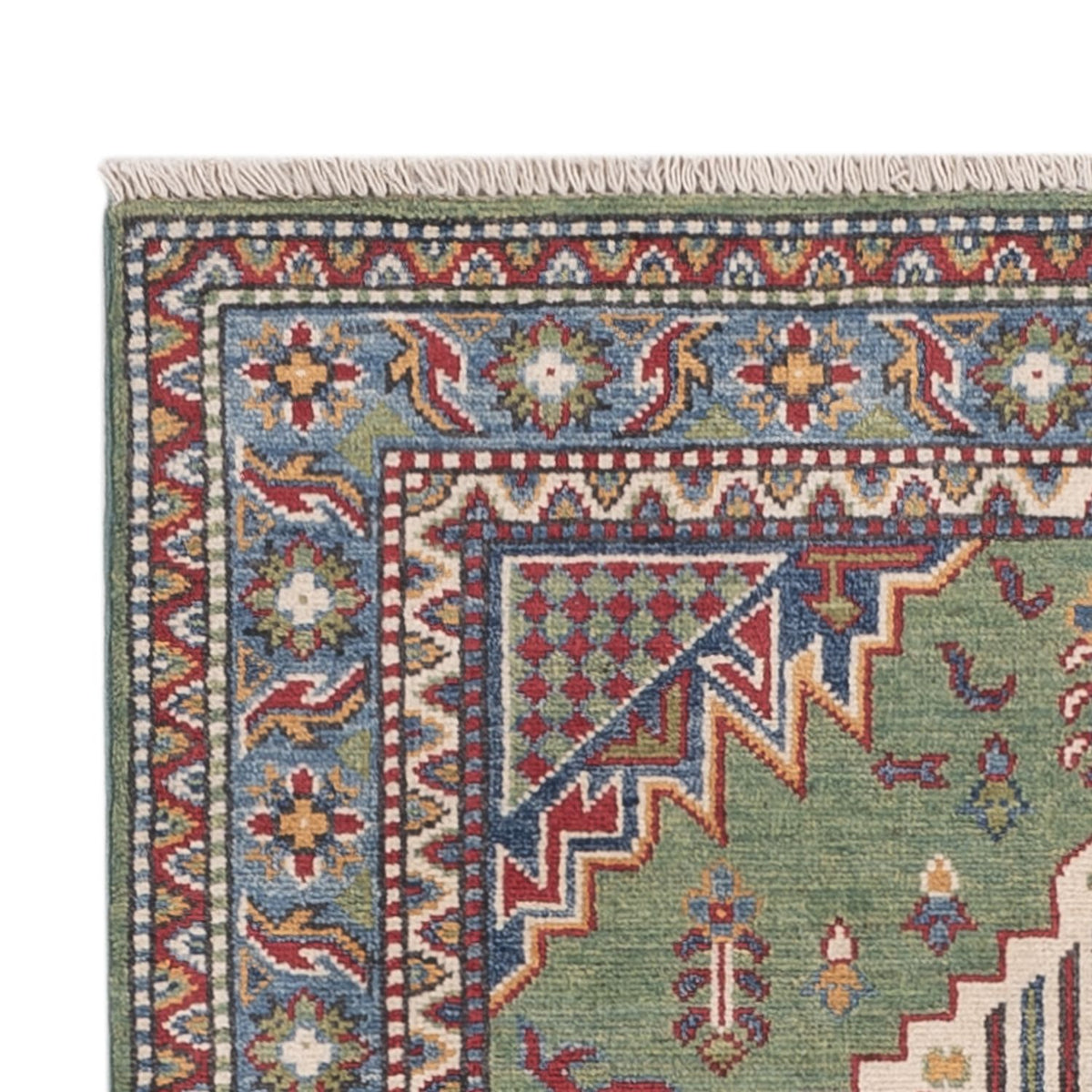 Kazak Teppich 101x144cm - Orientteppich - grün