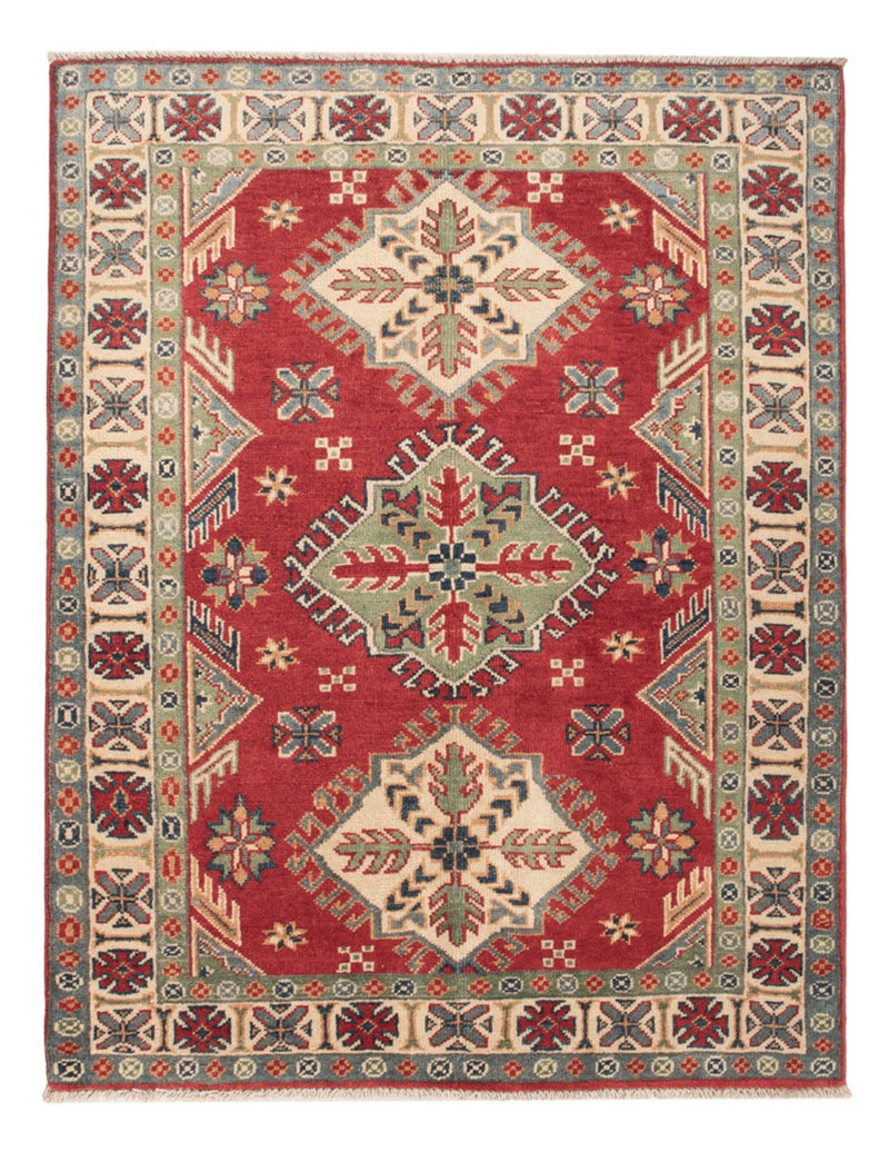Kazak Teppich 101x131cm - Orientteppich - rot