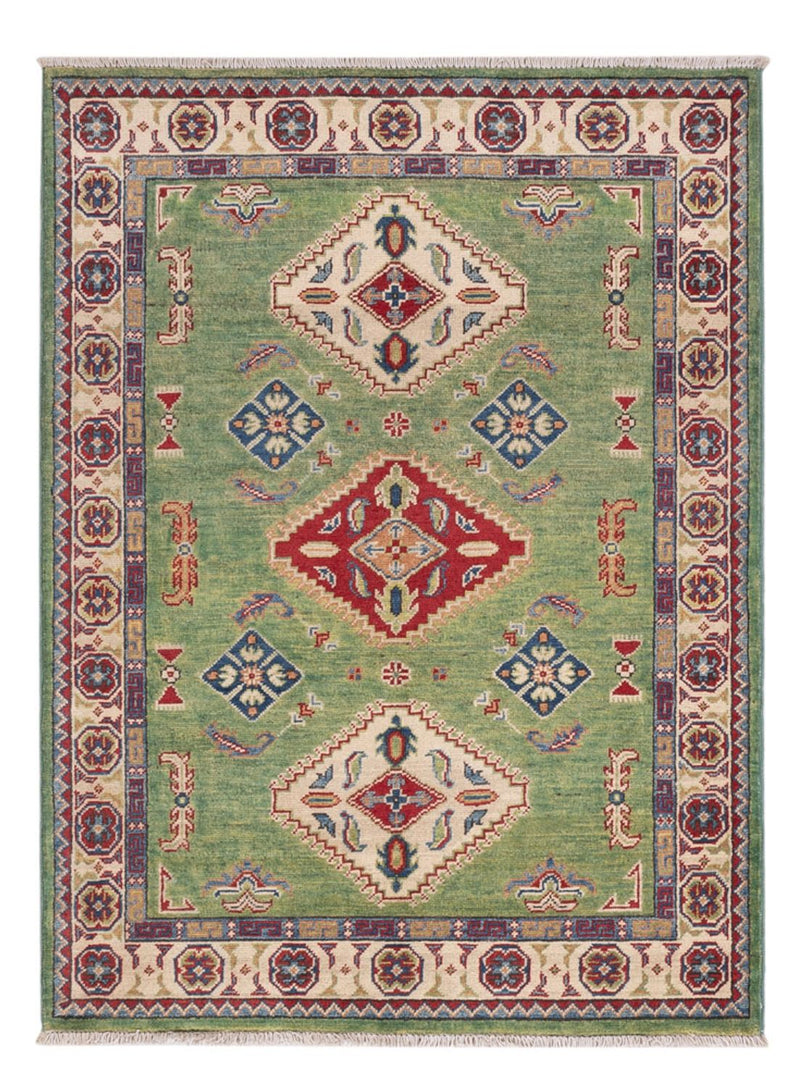 Kazak Teppich 102x139cm - Orientteppich - grün