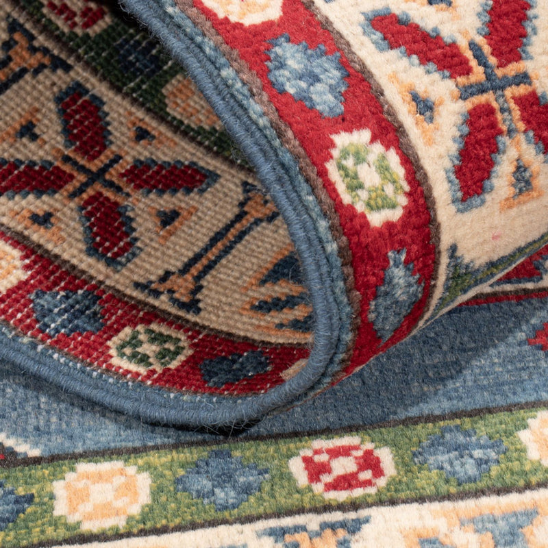 Kazak Teppich 101x142cm - Orientteppich - blau