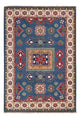 Kazak Teppich 122x180cm - Orientteppich - blau