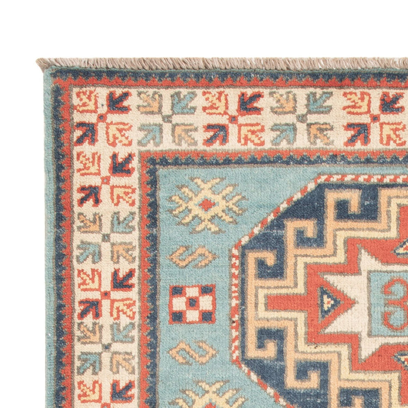 Kazak Teppich 78x124cm - Orientteppich - hellblau