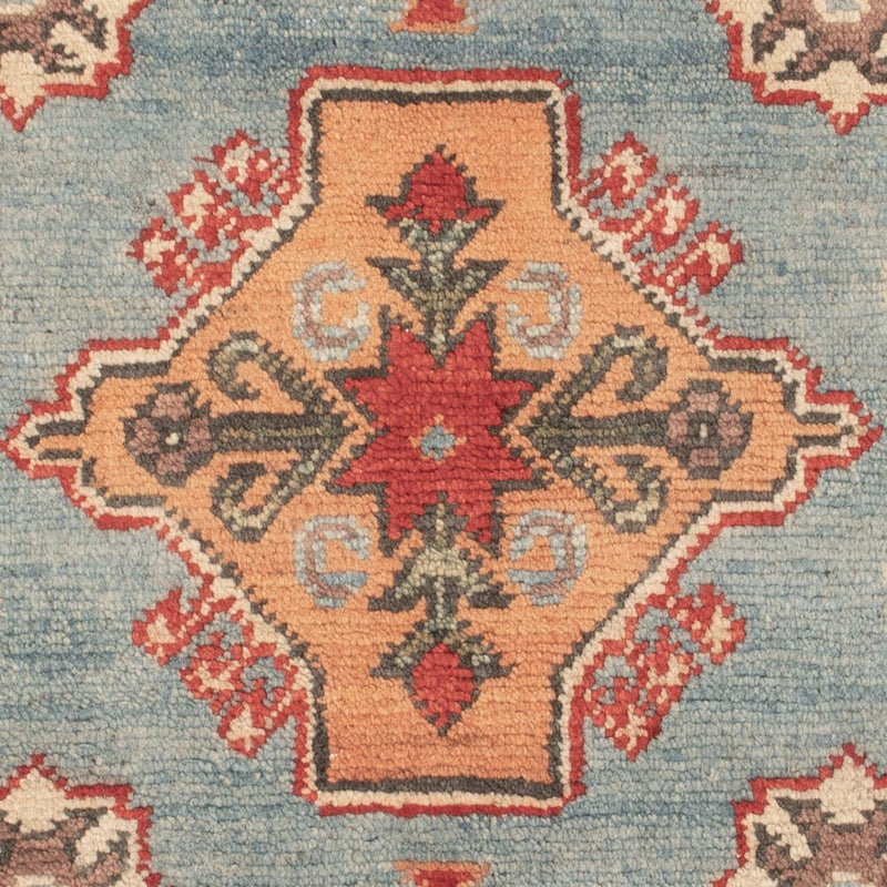 Kazak Teppich 59x88cm - Orientteppich - hellblau