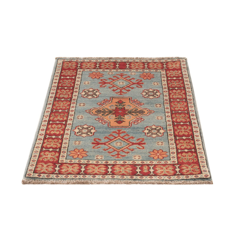 Kazak Teppich 59x88cm - Orientteppich - hellblau