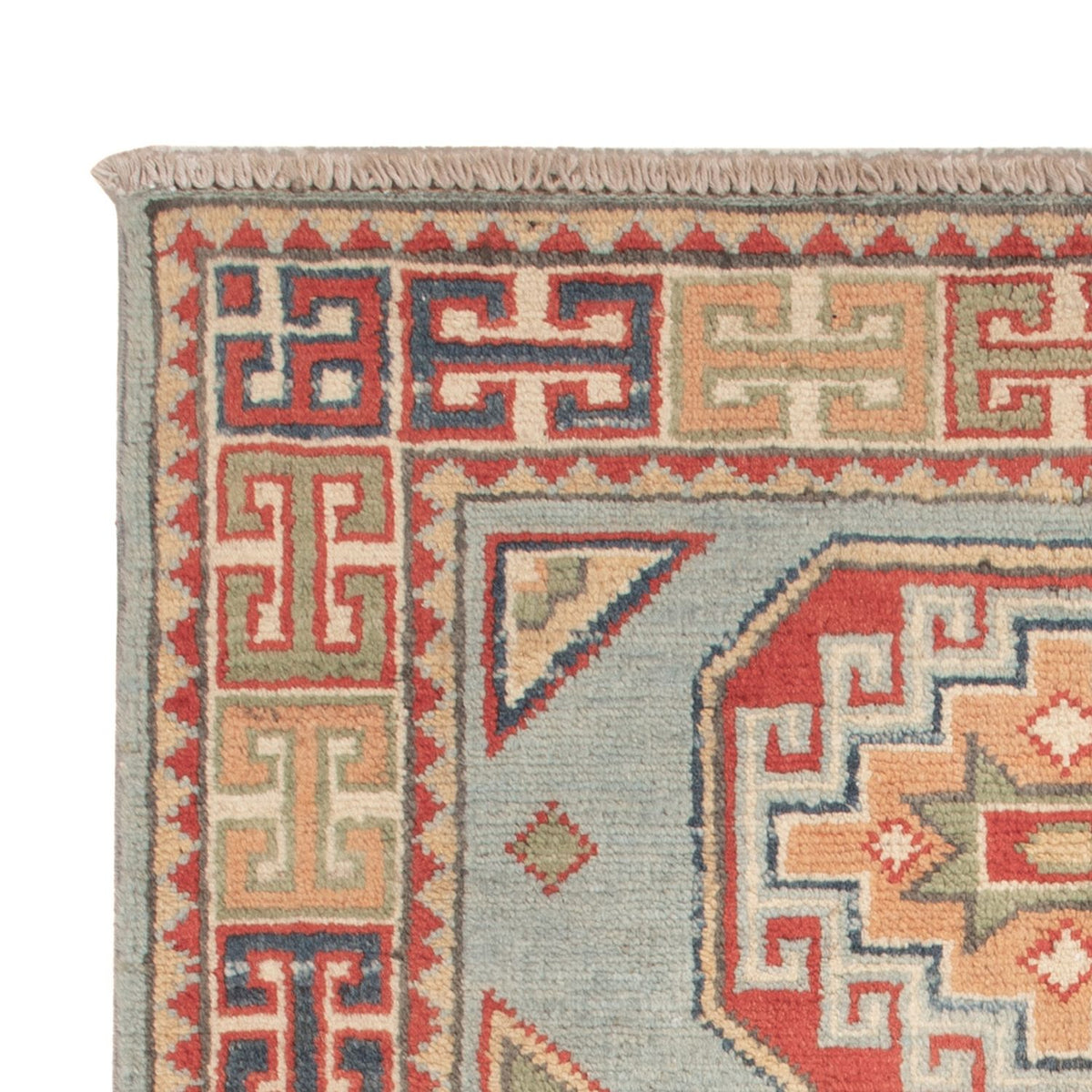 Kazak Teppich 62x91cm - Orientteppich - hellblau