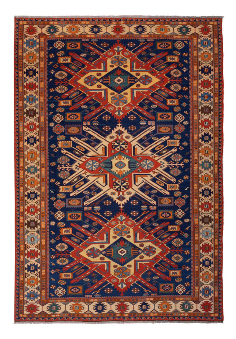 Kelim Afghan Teppich 214x299cm - mehrfarbig