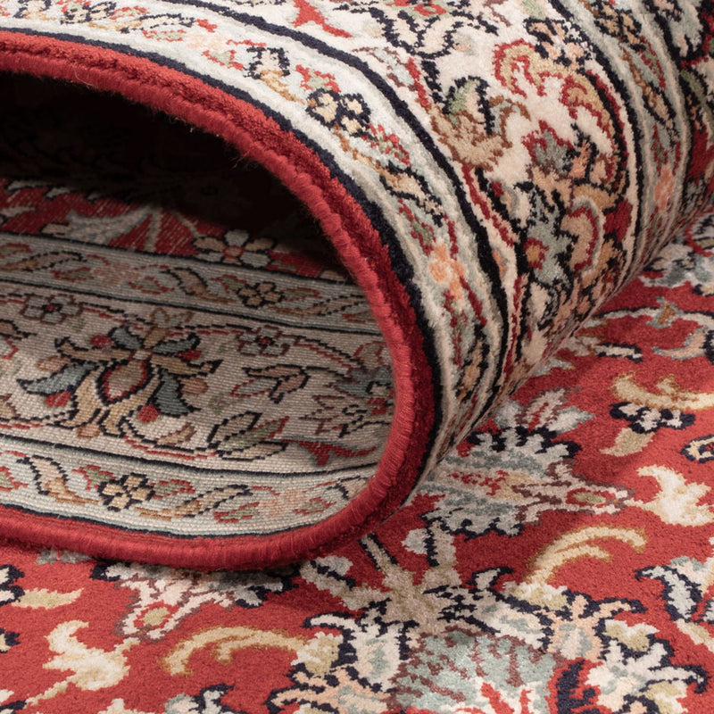 Kaschmir Seide Teppich 79x363cm - Orientteppich - rot