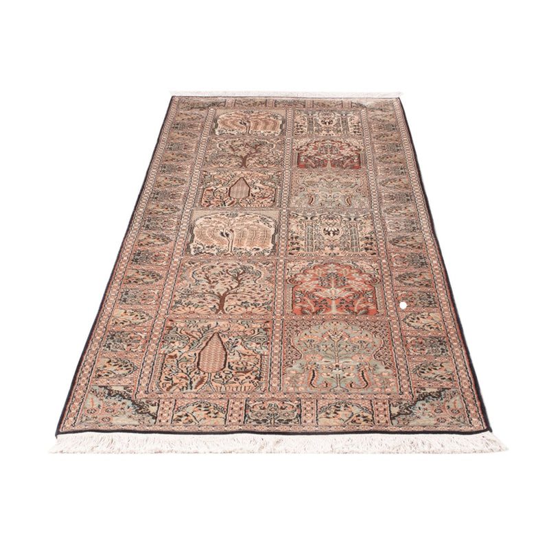 Kaschmir Seide Teppich 80x236cm - Orientteppich - dunkelbeige