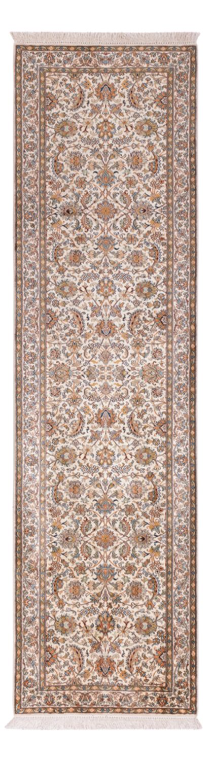 Kaschmir Seide Teppich 80x308cm - Orientteppich - beige