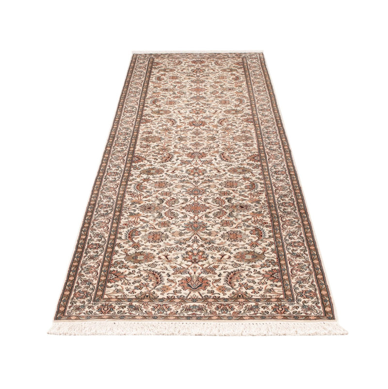 Kaschmir Seide Teppich 80x308cm - Orientteppich - beige