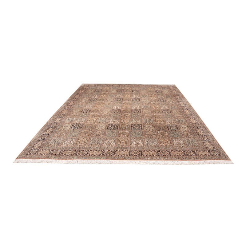 Kaschmir Seide Teppich 273x378cm - Orientteppich - dunkelbeige