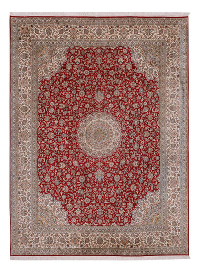 Kaschmir Seide Teppich 244x327cm - Orientteppich - rot