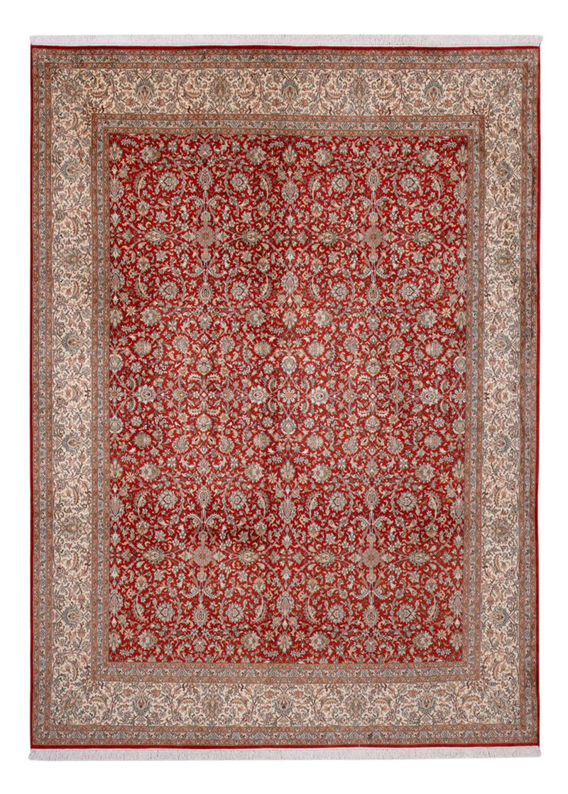 Kaschmir Seide Teppich 250x340cm - Orientteppich - rot