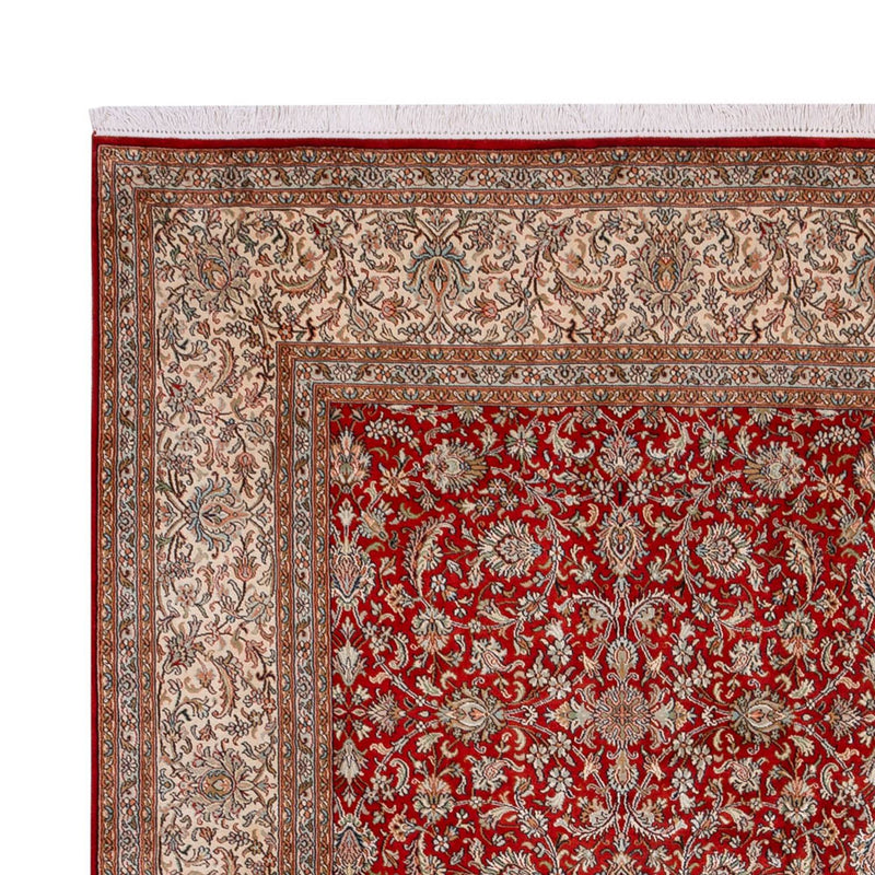 Kaschmir Seide Teppich 250x340cm - Orientteppich - rot