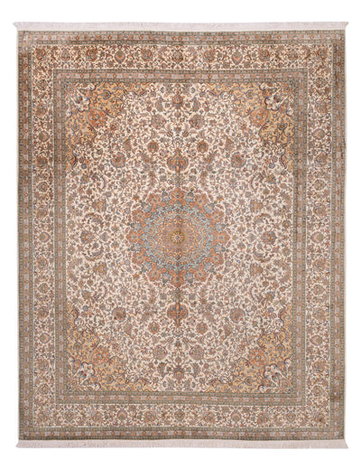 Kaschmir Seide Teppich 249x320cm - Orientteppich - beige