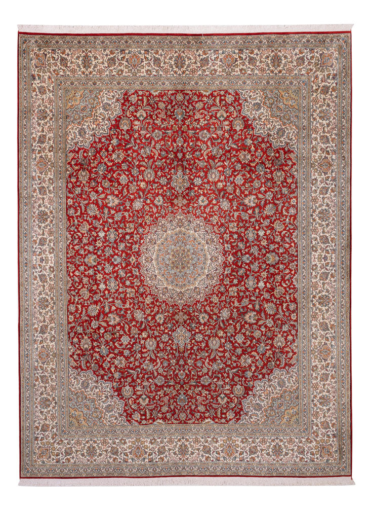 Kaschmir Seide Teppich 245x321cm - Orientteppich - rot