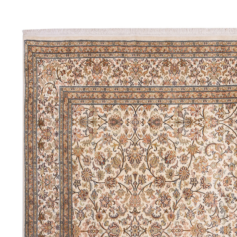 Kaschmir Seide Teppich 245x356cm - Orientteppich - beige
