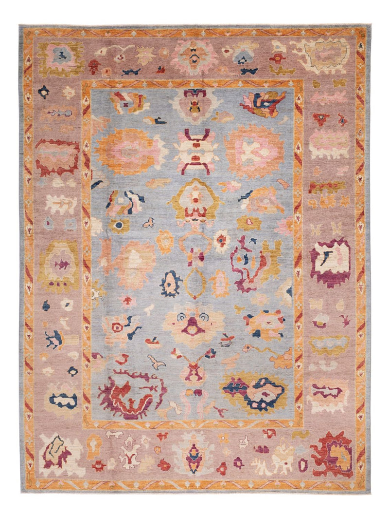 Usak Teppich 298x391cm - Orientteppich - hellblau