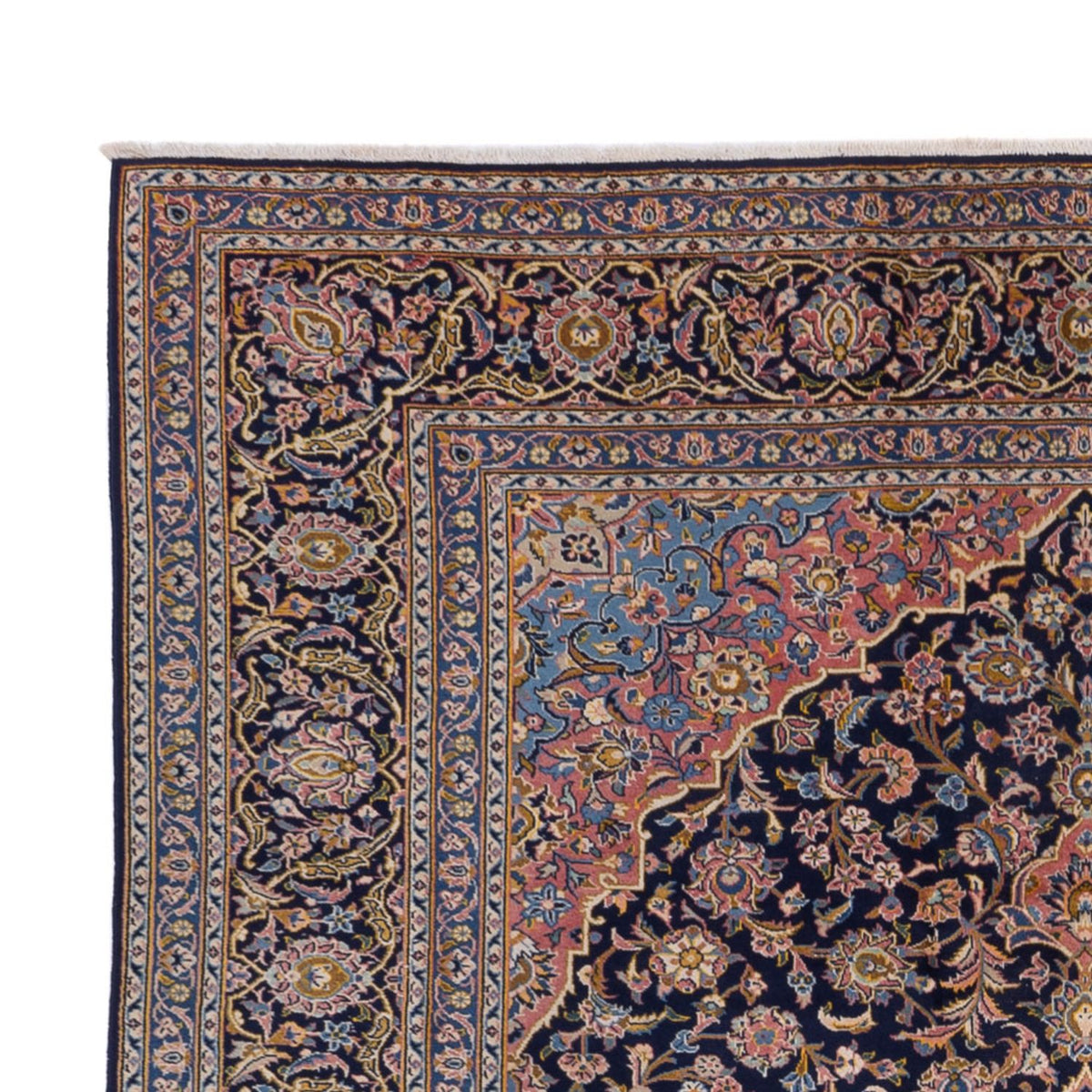 Keshan Teppich 264x355cm - Perserteppich - dunkelbeige
