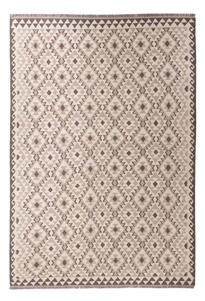 Kelim Maimene Teppich 202x290cm - hellgrau