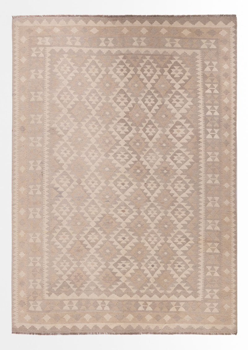 Kelim Maimene Teppich 210x301cm - hellgrau