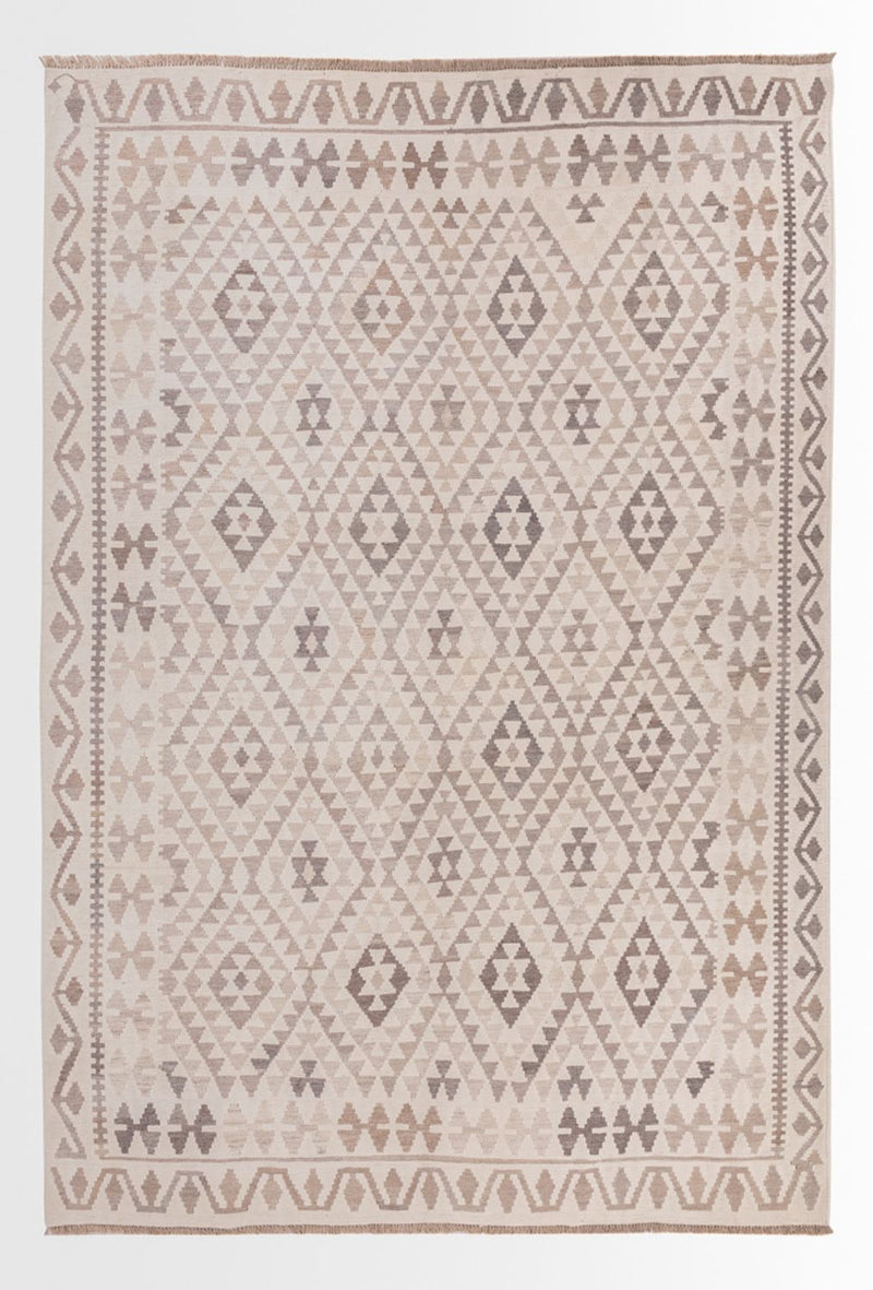 Kelim Maimene Teppich 208x294cm - grau