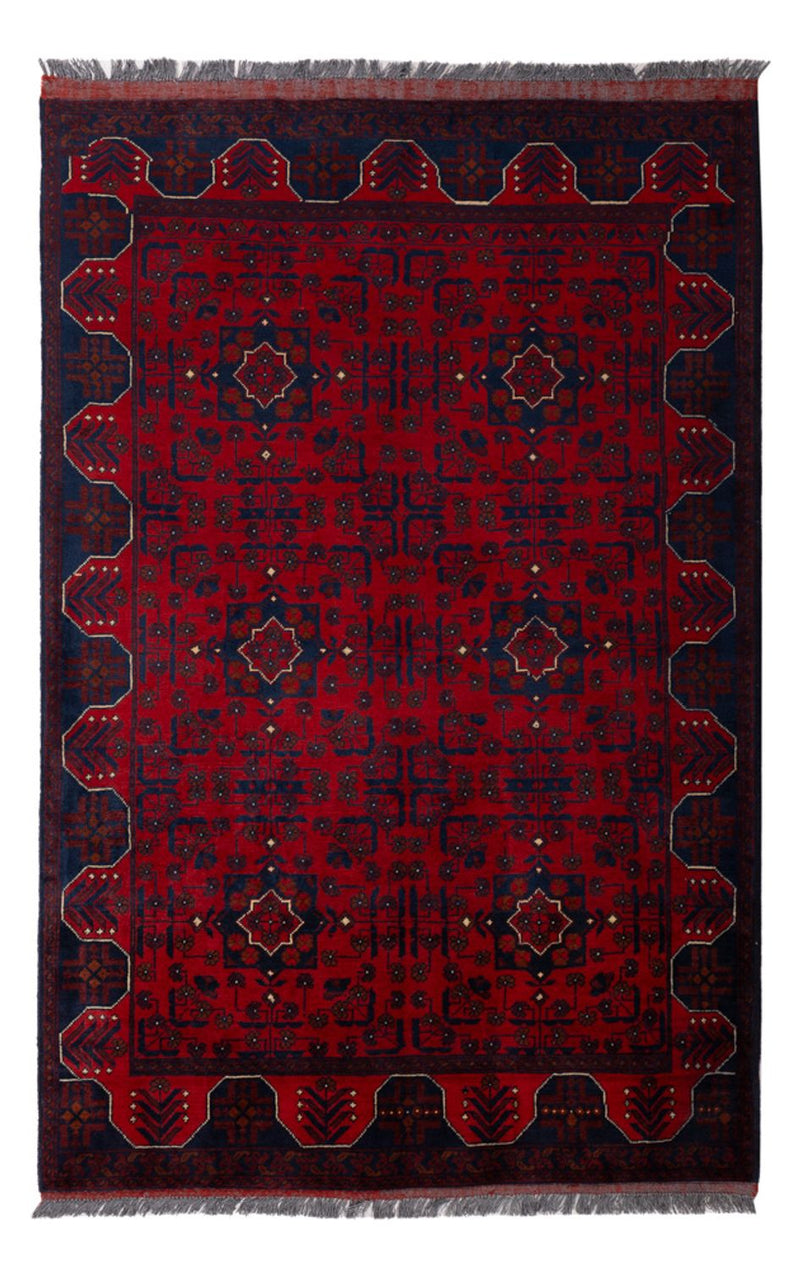 Khal Mohammadi Teppich 126x194cm - Orientteppich - dunkelrot