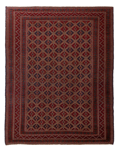 Kelim Afghan Teppich 192x257cm - rot