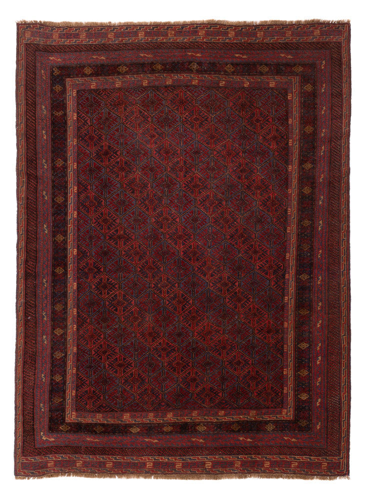 Kelim Afghan Teppich 200x264cm - rot
