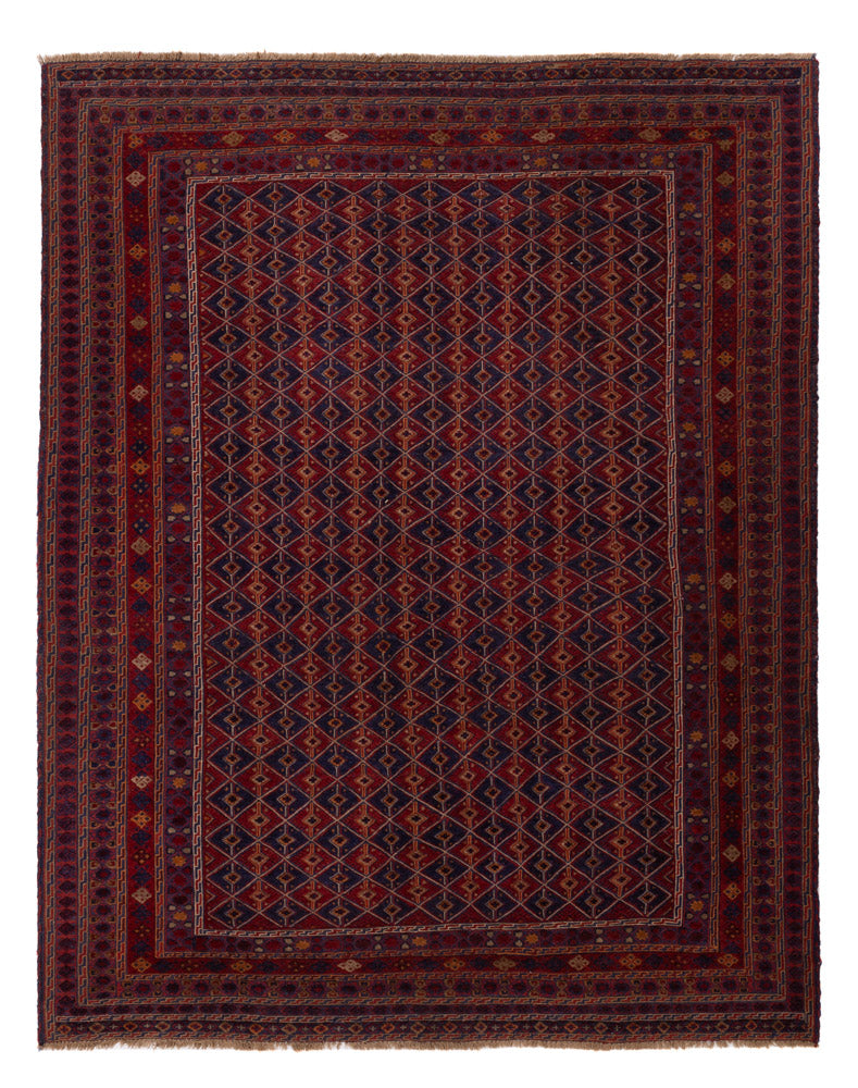 Kelim Afghan Teppich 209x265cm - rot
