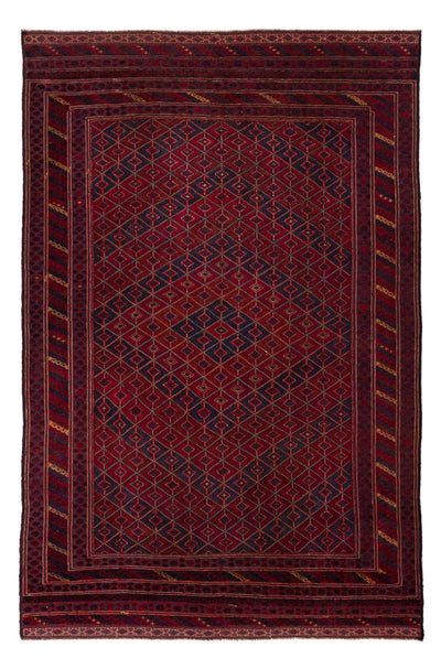 Kelim Afghan Teppich 200x314cm - rot