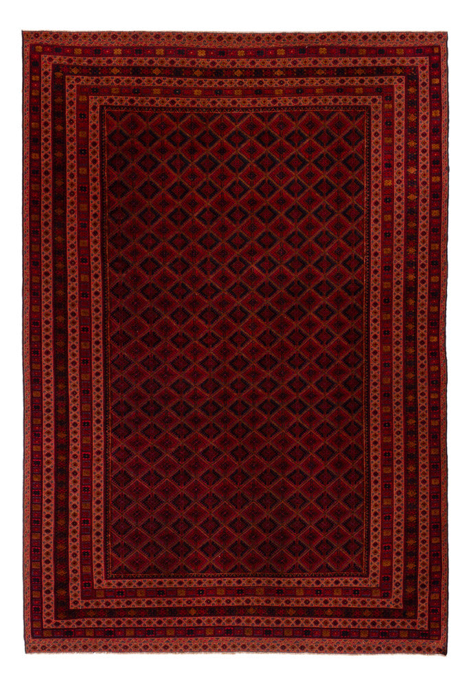 Kelim Afghan Teppich 210x301cm - rot