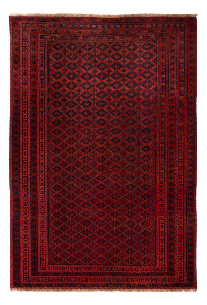 Kelim Afghan Teppich 200x292cm - rot