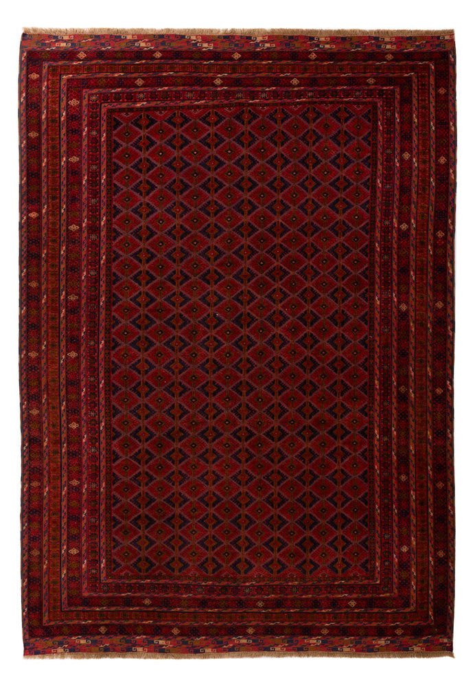 Kelim Afghan Teppich 205x293cm - rot