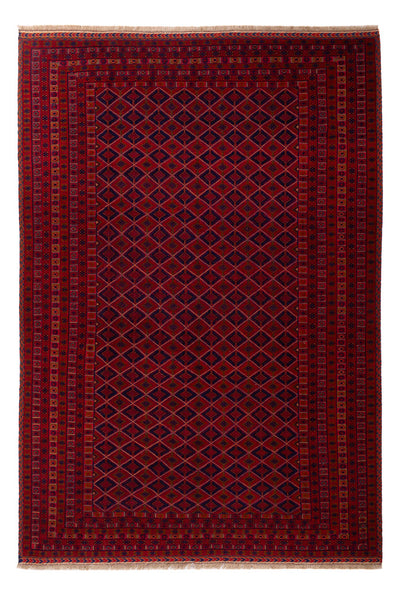 Kelim Afghan Teppich 201x303cm - rot