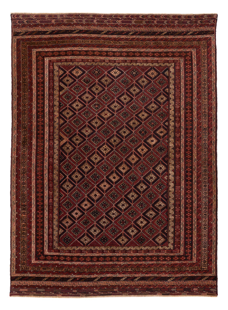 Kelim Afghan Teppich 198x270cm - rot