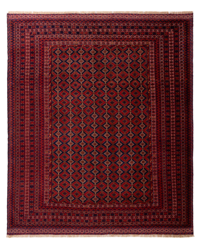 Kelim Afghan Teppich 228x270cm - rot