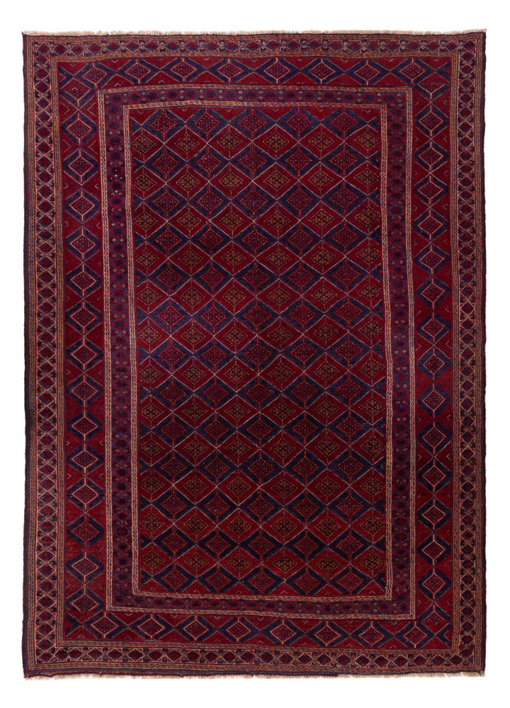 Kelim Afghan Teppich 202x284cm - rot