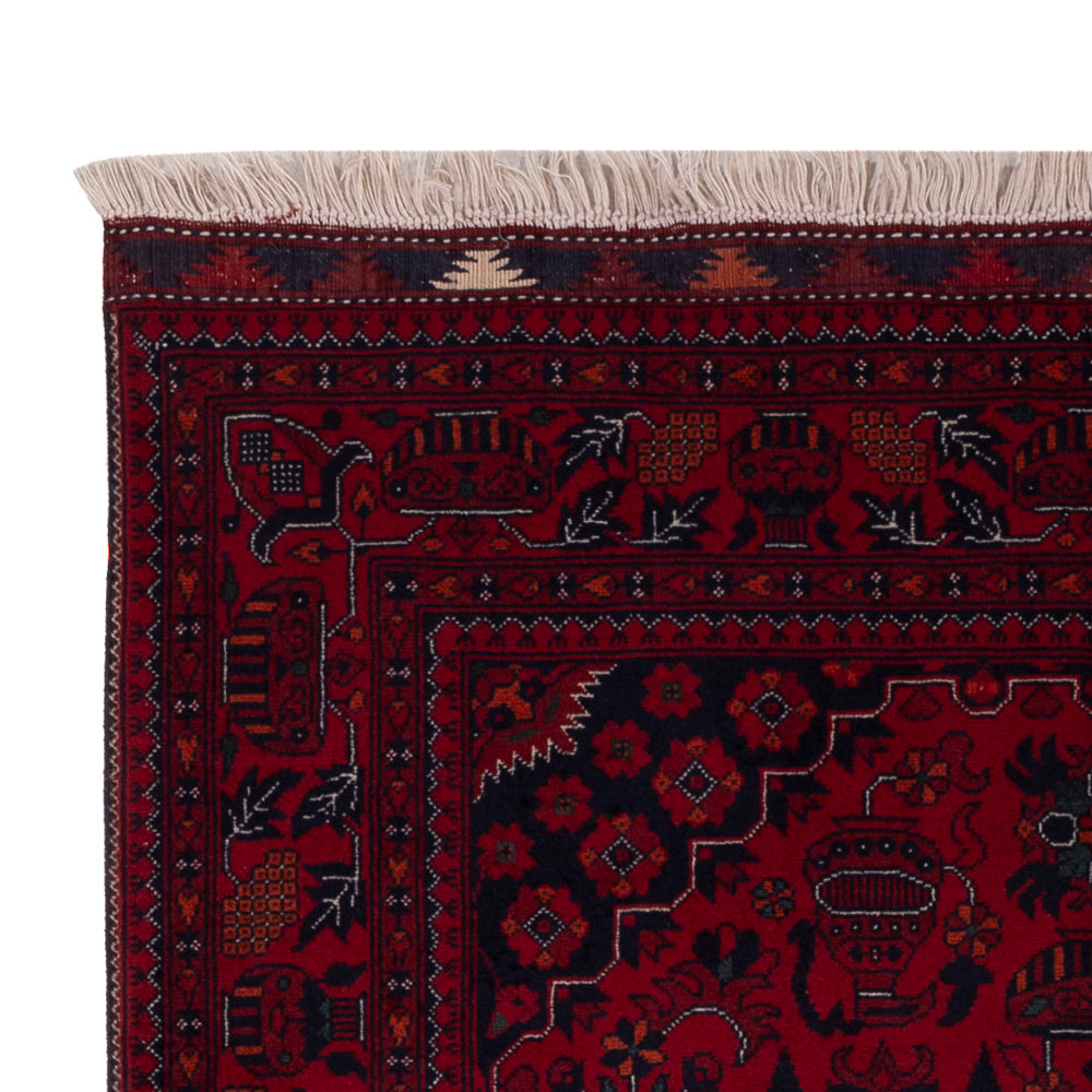 Afghan Teppich 100x150cm - Orientteppich - rot