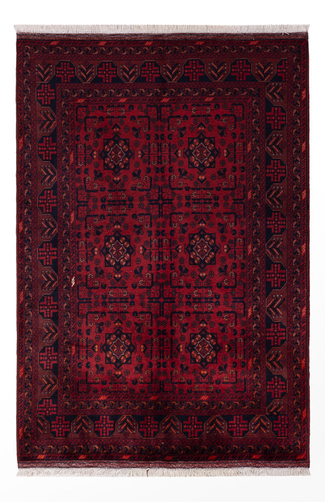 Afghan Teppich 101x149cm - Orientteppich - rot