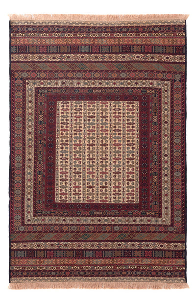 Kelim Afghan Teppich 127x195cm - mehrfarbig